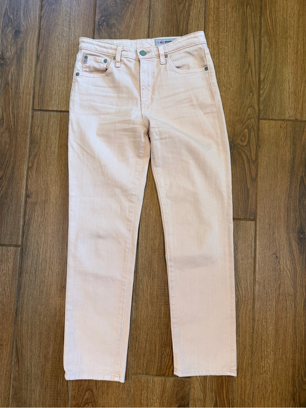 AG Adriano Goldschmied Light Pink Straight Leg Jeans / women’s 26